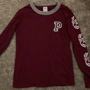 Maroon long sleeve shirt